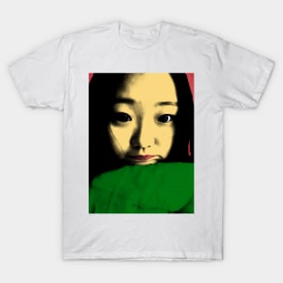 BEAUTIFUL FUNNY ASIAN GIRL POP ART COLOR T-Shirt